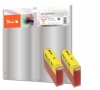 Peach dvigubas paketas, rašalo kasetė, geltona, suderinama su  Canon, Xerox, Apple BJI-201Y*2, 0949A001