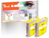 Peach Twin Pack Ink Cartridge yellow, compatible with  HP No. 11 y*2, C4838A*2
