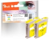 Peach Twin Pack Ink Cartridge yellow, compatible with  HP No. 13 y*2, C4817AE*2