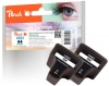 Peach Doppelpack Ink Cartridge black compatible with  HP No. 363 bk*2, C8721EE