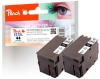 Peach dvigubas paketas, rašalo kasetė, juoda, suderinama su  Epson T2711*2, No. 27XL bk*2, C13T27114010*2