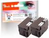 Peach Twin Pack Ink Cartridge black, compatible with  Epson T2711*2, No. 27XL bk*2, C13T27114010*2