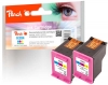 Peach Double Pack tête d'impression couleur, compatible avec  HP No. 304 C*2, N9K05AE*2