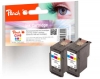 Peach dvigubas paketas, spausdinimo galvutės, spalvotos, suderinamos su  Canon CL-546*2, 8289B001*2