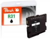 Peach Ink Cartridge black compatible with  Ricoh GC31K, 405688