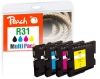 Peach Combi Pack compatible with  Ricoh GC31, 405688, 405689, 405690, 405691