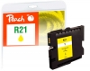 Peach rašalo kasetė, geltona, suderinama su  Ricoh GC21Y, 405535