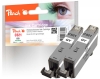 Peach Twin Pack Ink Cartridge grey, compatible with  Canon CLI-521GY*2, 2937B001