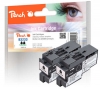 Peach Twin Pack Ink Cartridge black, compatible with  Brother LC-3233BK