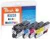 Peach Multi Pack with chip, compatible with  Brother LC-3233VALP