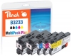 Peach Multi Pack Plus with chip, compatible with  Brother LC-3233