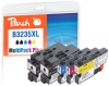 Peach Multi Pack Plus with chip, compatible with  Brother LC-3235XL