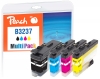 Peach Multi Pack with chip, compatible with  Brother LC-3237VALP