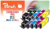 Peach Pack of 10 Ink Cartridges, compatible with  Canon PGI-580XXL, CLI-581XXL