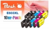 Peach Pack of 10 Ink Cartridges, XL-Yield, compatible with  Epson T03A1*4, T03A2*2, T03A3*2, T03A4*2