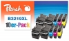 Peach Pack of 10 Ink Cartridges, XL-Yield, compatible with  Brother LC-3219XL