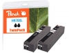 319337 - Peach Twinpack cartouche d'encre noire HC compatible avec No. 970XL bk*2, CN625A*2 HP
