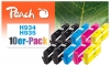 319988 - Peach Pack de 10 cartouches d'encre compatible avec No. 934, No. 935, C2P19A, C2P20A, C2P21A, C2P22A HP