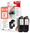 313021 - Peach Twin Pack Cartuccia d'inchiostro colore, compatibile con BCI-24C*2, 6882A002 Canon