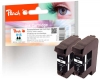 313026 - Peach Twin Pack Ink Cartridges black, compatible with No. 15*2, C6615D*2 HP