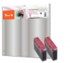 318703 - Peach Doppelpack Tintenpatronen magenta kompatibel zu BJI-201M*2, 0948A002 Canon, Xerox, Apple