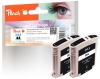 318781 - Peach Twin Pack Ink Cartridge black, compatible with No. 13 bk*2, C4814AE*2 HP