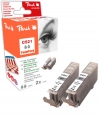 318800 - Peach Twin Pack Ink Cartridge grey, compatible with CLI-521GY*2, 2937B001 Canon