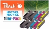 319839 - Peach Pack of 10 Ink Cartridges compatible with No. 970XL, No. 971XL, CN625A, CN626A, CN627A, CN628A HP