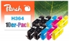 319975 - Peach Pack of 10 Ink Cartridges compatible with No. 364, N9J73AE, SD534EE HP