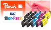 320204 - Peach pacchetto da 10 cartucce d'inchiostro compatibili con T2706, No. 27, C13T27064010*2 Epson